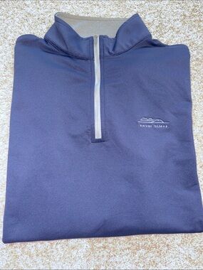 Peter Millar Navy 1/4 Zip Pullover with Kauri Cliffs Logo (small)